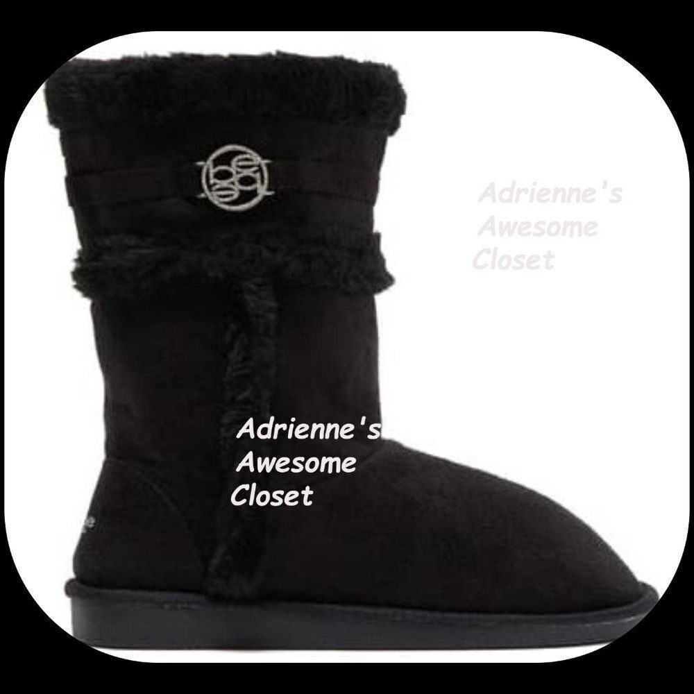 BEBE Tall Faux Fur Embellished Boot